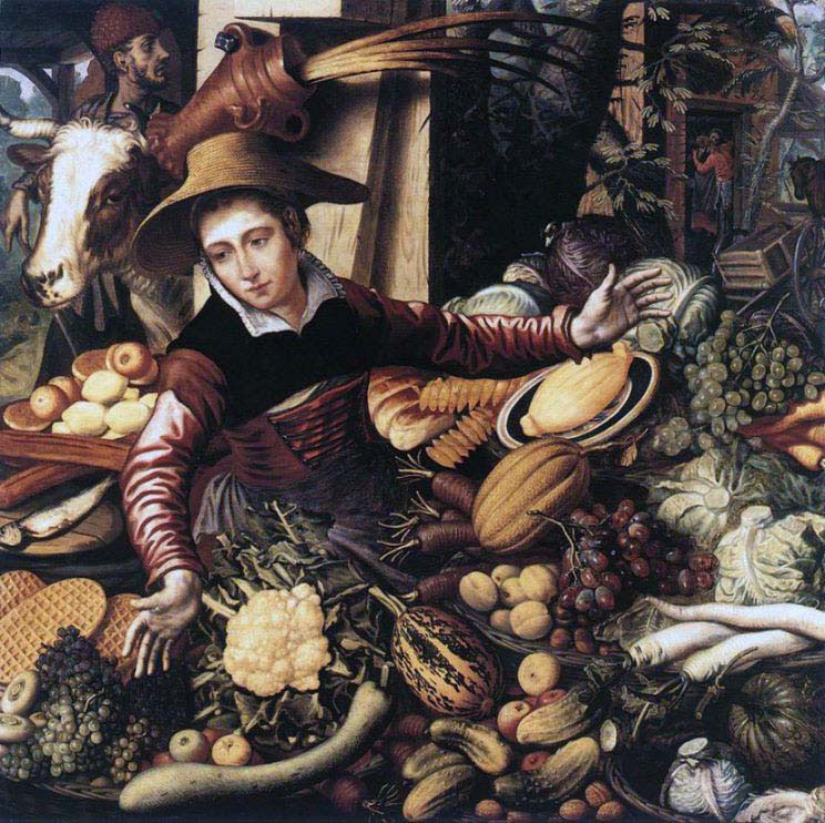 Market Woman With Vegetable stall